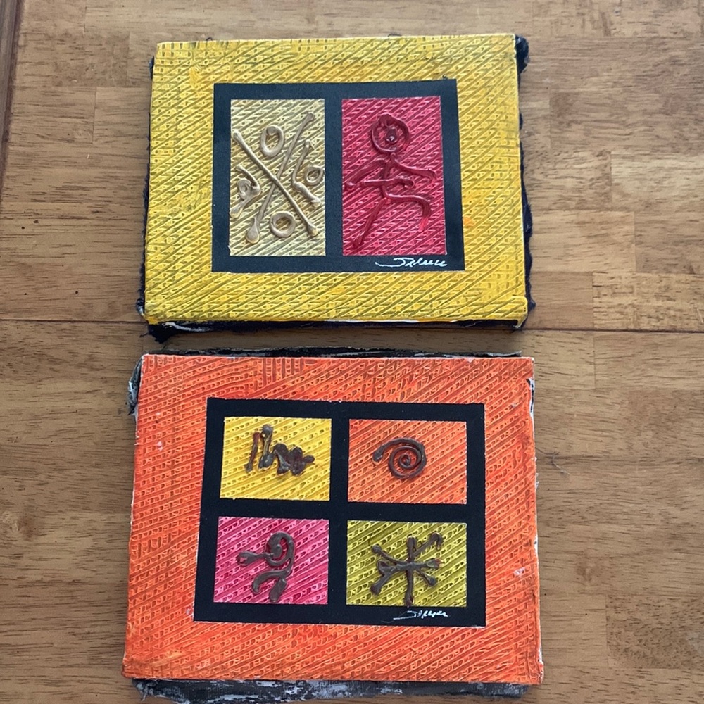 Hand panted and signed art from Jamaica.